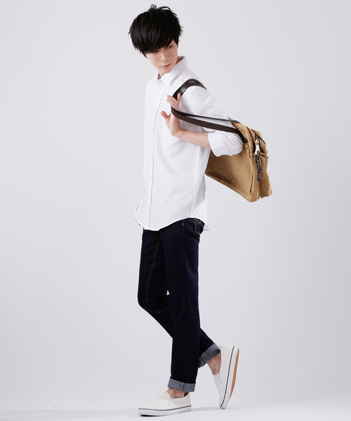 MONO-MART（モノマート）の「7分袖ストレッチシアサッカーシャツ(LINEN COTTON fabric)（シャツ/ブラウス・メンズ・ホワイト/ブラック/ネイビー/ストライプ・M/L）」の18枚目の写真