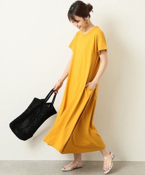 JOURNAL STANDARD(ジャーナルスタンダード)の「ドヅメフレアマキシワンピース◆(ワンピース・レディース・ブラック/ブルー/イエロー・FREE)」の3枚目の写真