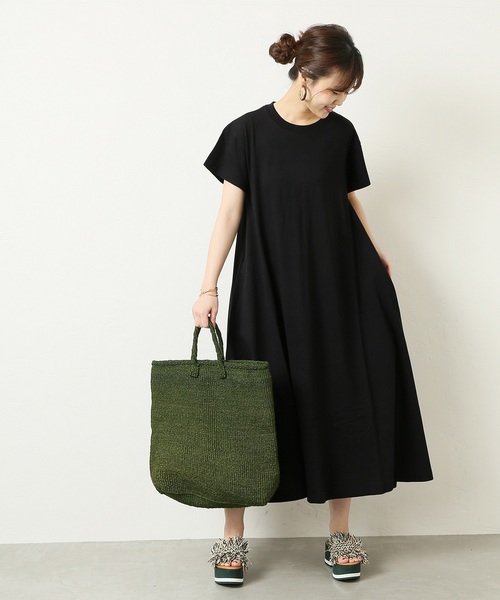 JOURNAL STANDARD(ジャーナルスタンダード)の「ドヅメフレアマキシワンピース◆(ワンピース・レディース・ブラック/ブルー/イエロー・FREE)」の6枚目の写真