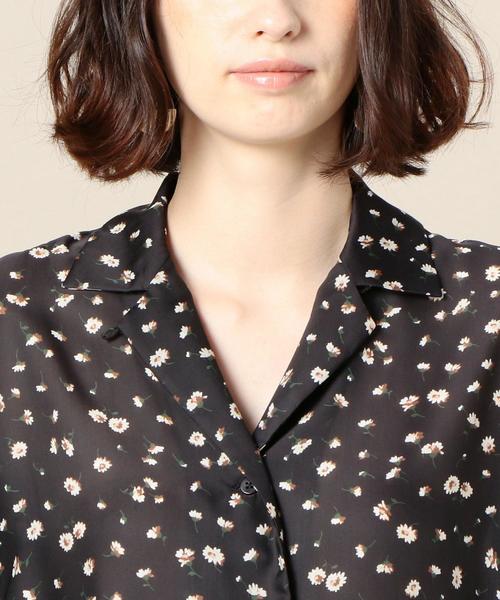 UNITED ARROWS BEAUTY & YOUTH / ユナイテッド アローズ ビューティ アンド ユース 1611-162-2014 スカーフプリントオープンカラー ブラウス 五分袖シャツ BEAUTY&YOUTH UNITED ARROWS - 【UNITEDARROWSBEAUTY&YOUTH