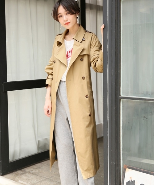 LOWRYS FARM(ローリーズファーム)の「キノウツキ2WAYトレンチ 807902(トレンチコート・レディース・ベージュ/カーキ・MEDIUM/LARGE)」の3枚目の写真