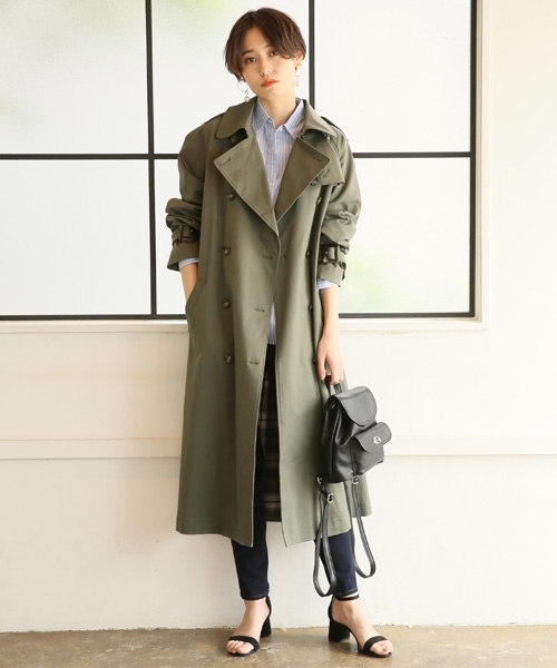 LOWRYS FARM(ローリーズファーム)の「キノウツキ2WAYトレンチ 807902(トレンチコート・レディース・ベージュ/カーキ・MEDIUM/LARGE)」の5枚目の写真