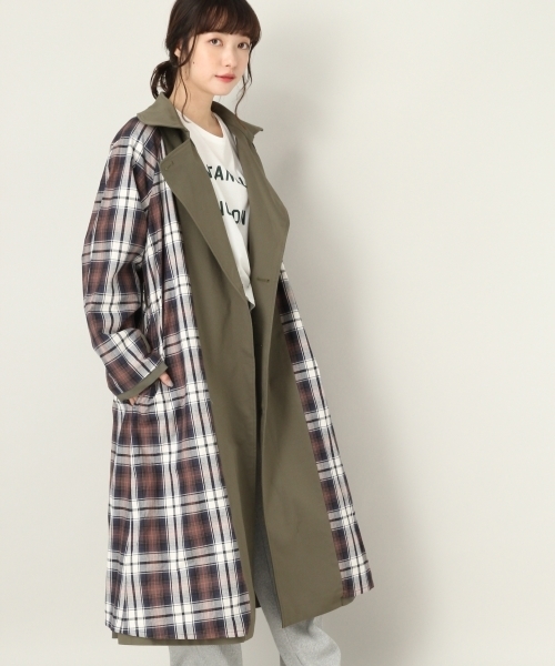 LOWRYS FARM(ローリーズファーム)の「キノウツキ2WAYトレンチ 807902(トレンチコート・レディース・ベージュ/カーキ・MEDIUM/LARGE)」の7枚目の写真