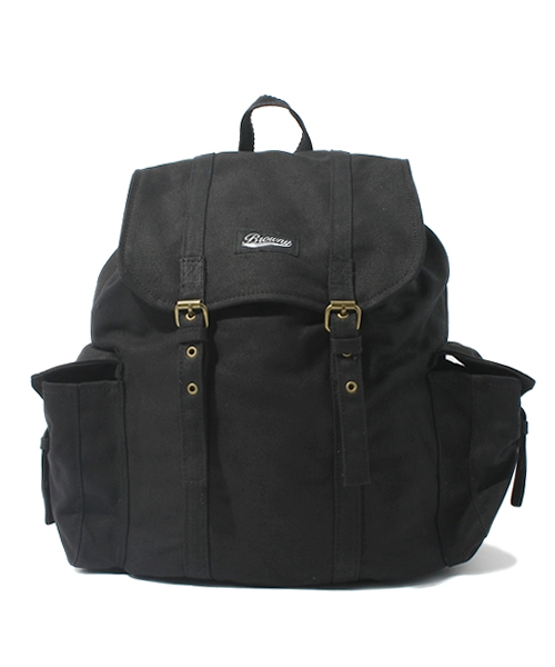 WEGO(ウィゴー)の「WEGO/キャンバスフラップリュック(バックパック/リュック・メンズ・ブラック/キャメル・FREE)」の13枚目の写真