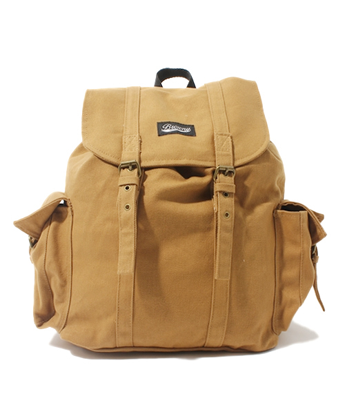 WEGO(ウィゴー)の「WEGO/キャンバスフラップリュック(バックパック/リュック・メンズ・ブラック/キャメル・FREE)」の14枚目の写真