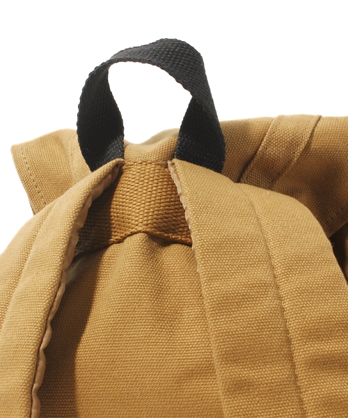 WEGO(ウィゴー)の「WEGO/キャンバスフラップリュック(バックパック/リュック・メンズ・ブラック/キャメル・FREE)」の6枚目の写真