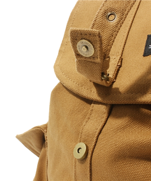 WEGO(ウィゴー)の「WEGO/キャンバスフラップリュック(バックパック/リュック・メンズ・ブラック/キャメル・FREE)」の10枚目の写真