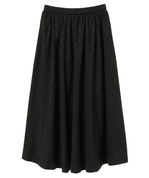 Green　Parks（グリーンパークス）の「ジャカートギャザーボリュームフレアスカート（スカート・レディース・ブラック/ベージュ/その他6・FREE）」の9枚目の写真