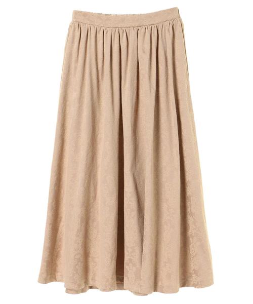 Green　Parks（グリーンパークス）の「ジャカートギャザーボリュームフレアスカート（スカート・レディース・ブラック/ベージュ/その他6・FREE）」の12枚目の写真