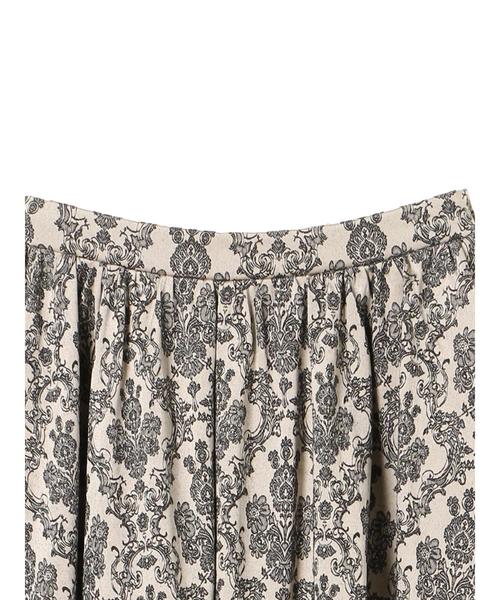 Green　Parks（グリーンパークス）の「ジャカートギャザーボリュームフレアスカート（スカート・レディース・ブラック/ベージュ/その他6・FREE）」の8枚目の写真