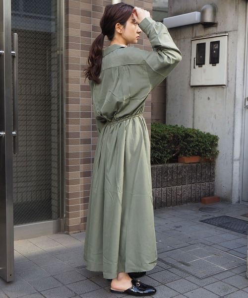 tiptop（ティップトップ）の「無地/小花開襟ワンピース（ワンピース・レディース・ブラック/カーキ/A/B/パープル/ブラウン/C・FREE）」の18枚目の写真