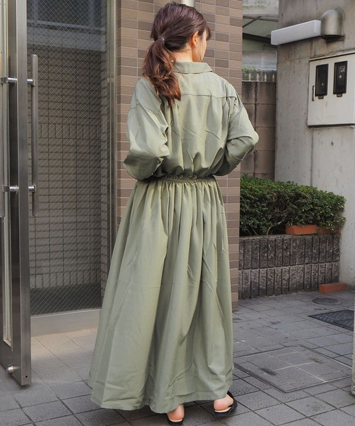 tiptop（ティップトップ）の「無地/小花開襟ワンピース（ワンピース・レディース・ブラック/カーキ/A/B/パープル/ブラウン/C・FREE）」の17枚目の写真