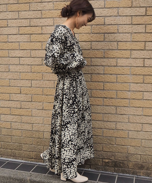 tiptop（ティップトップ）の「無地/小花開襟ワンピース（ワンピース・レディース・ブラック/カーキ/A/B/パープル/ブラウン/C・FREE）」の10枚目の写真