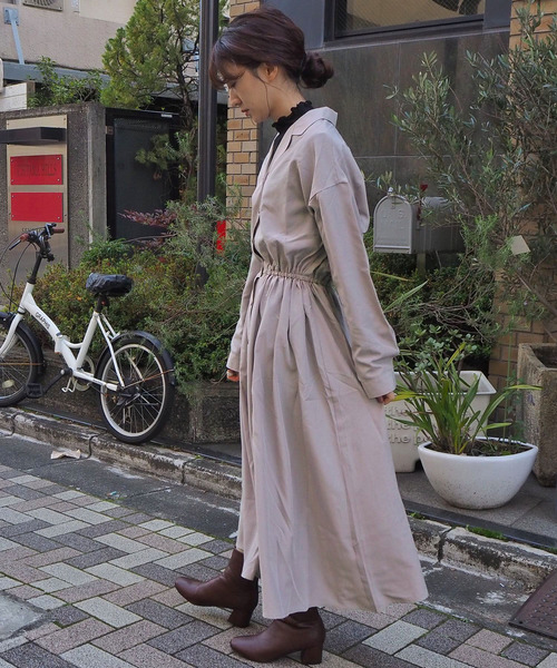 tiptop（ティップトップ）の「無地/小花開襟ワンピース（ワンピース・レディース・ブラック/カーキ/A/B/パープル/ブラウン/C・FREE）」の21枚目の写真