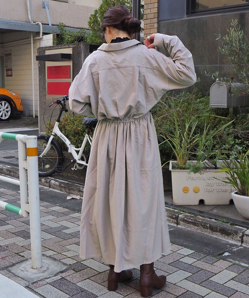 tiptop（ティップトップ）の「無地/小花開襟ワンピース（ワンピース・レディース・ブラック/カーキ/A/B/パープル/ブラウン/C・FREE）」の20枚目の写真