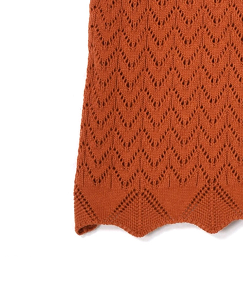 w closet（ダブルクローゼット）の「パネル柄透かし編みロングスカート（スカート・レディース・ホワイト/オレンジ系その他/ライトベージュ・FREE）」の21枚目の写真