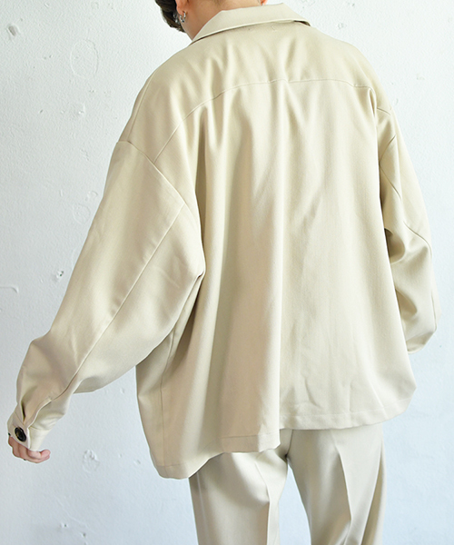 PairPair（ペアペア）の「両胸ポケットとろみゆるジャケット/セットアップ可（テーラードジャケット・メンズ・ライトベージュ・FREE）」の14枚目の写真