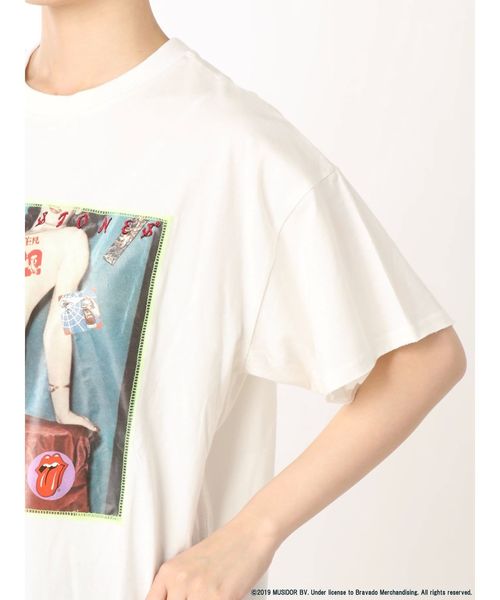 jouetie（ジュエティ）の「THE ROLLING STONES フォトTシャツ（Tシャツ/カットソー・レディース・ブラック/オフホワイト/ピンク・MEDIUM）」の14枚目の写真