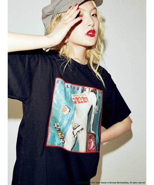 jouetie（ジュエティ）の「THE ROLLING STONES フォトTシャツ（Tシャツ/カットソー・レディース・ブラック/オフホワイト/ピンク・MEDIUM）」の20枚目の写真