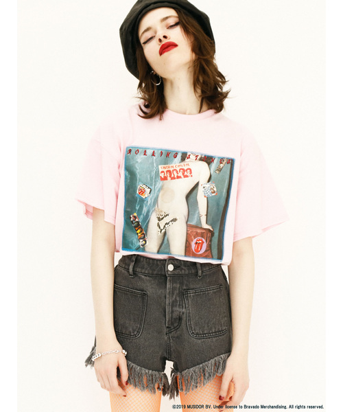 jouetie（ジュエティ）の「THE ROLLING STONES フォトTシャツ（Tシャツ/カットソー・レディース・ブラック/オフホワイト/ピンク・MEDIUM）」の21枚目の写真