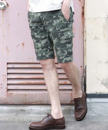 迷彩柄ショート丈カーゴパンツ○