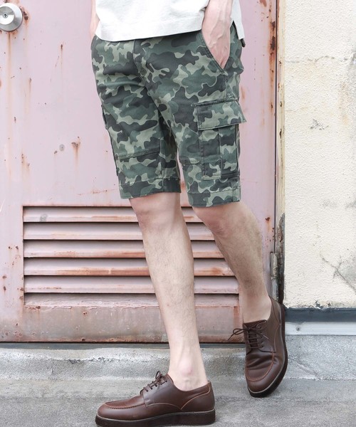 CRAFT STANDARD BOUTIQUE(クラフトスタンダードブティック)の「迷彩柄ショート丈カーゴパンツ○(カーゴパンツ・メンズ・カモフラージュ・LL/S/M/L)」の1枚目の写真