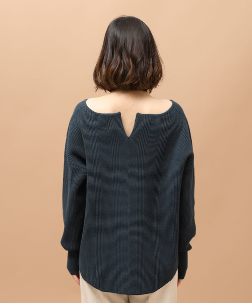 SALON adam et rope'(サロン アダム エ ロペ)の「【セットアップ対応】MIXワッフルプルオーバー(Tシャツ/カットソー・レディース・オフホワイト/グリーン/ベージュ・FREE)」の7枚目の写真