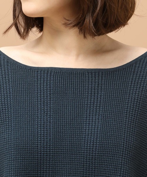 SALON adam et rope'(サロン アダム エ ロペ)の「【セットアップ対応】MIXワッフルプルオーバー(Tシャツ/カットソー・レディース・オフホワイト/グリーン/ベージュ・FREE)」の8枚目の写真