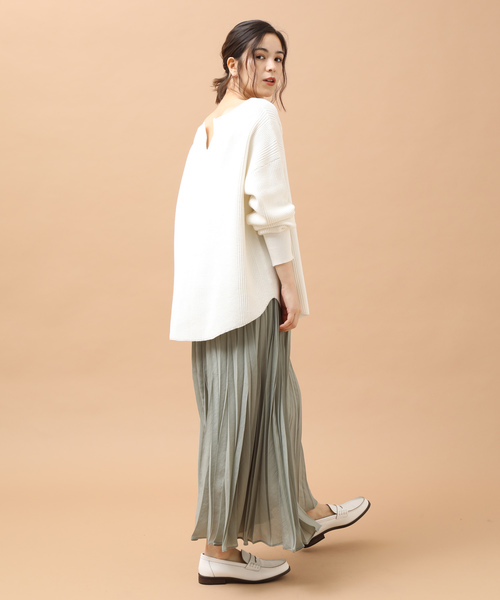 SALON adam et rope'(サロン アダム エ ロペ)の「【セットアップ対応】MIXワッフルプルオーバー(Tシャツ/カットソー・レディース・オフホワイト/グリーン/ベージュ・FREE)」の9枚目の写真