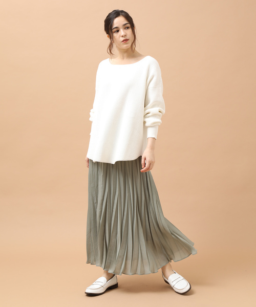SALON adam et rope'(サロン アダム エ ロペ)の「【セットアップ対応】MIXワッフルプルオーバー(Tシャツ/カットソー・レディース・オフホワイト/グリーン/ベージュ・FREE)」の12枚目の写真