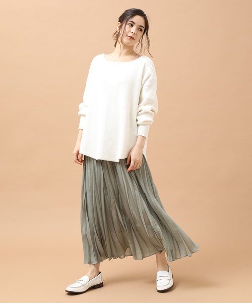 SALON adam et rope'(サロン アダム エ ロペ)の「【セットアップ対応】MIXワッフルプルオーバー(Tシャツ/カットソー・レディース・オフホワイト/グリーン/ベージュ・FREE)」の15枚目の写真