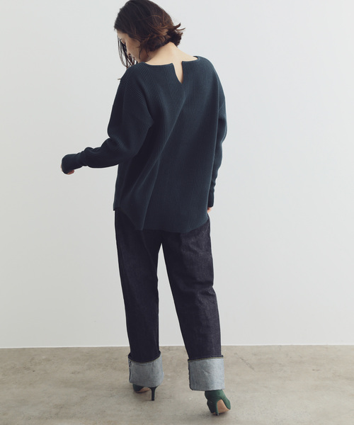SALON adam et rope'(サロン アダム エ ロペ)の「【セットアップ対応】MIXワッフルプルオーバー(Tシャツ/カットソー・レディース・オフホワイト/グリーン/ベージュ・FREE)」の16枚目の写真