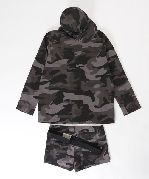 セール】ハロウィンコスチューム 迷彩アーミー 4点セット コスプレ【dl