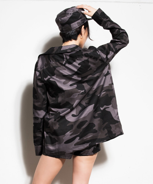 セール】ハロウィンコスチューム 迷彩アーミー 4点セット コスプレ【dl