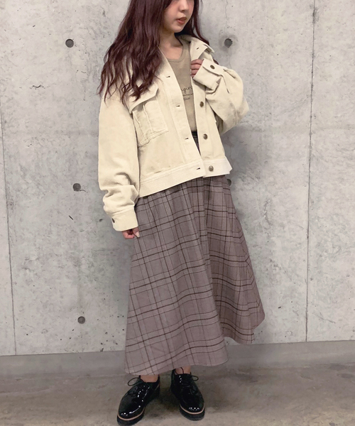 apres jour mignon（アプレジュールミニョン）の「コーデュロイポケットブルゾン【ZOZOTOWN限定アイテム】（ブルゾン・レディース・ダークブラウン/ベージュ/アイボリー・フリー）」の14枚目の写真