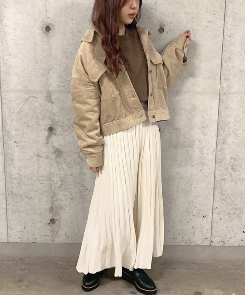 apres jour mignon（アプレジュールミニョン）の「コーデュロイポケットブルゾン【ZOZOTOWN限定アイテム】（ブルゾン・レディース・ダークブラウン/ベージュ/アイボリー・フリー）」の17枚目の写真