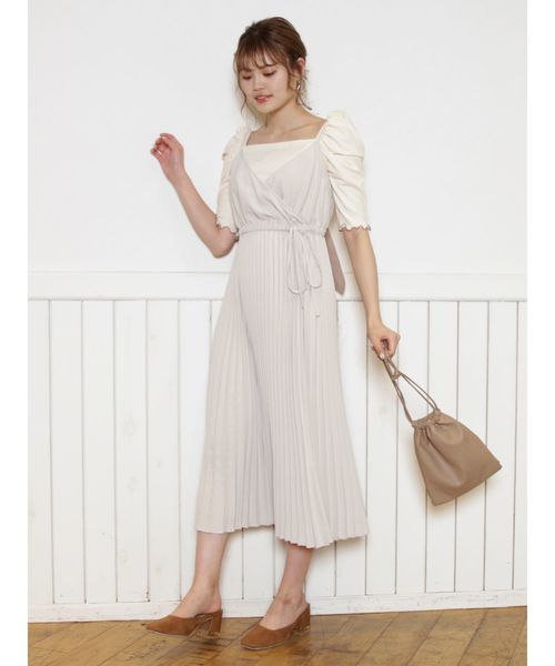 dazzlin（ダズリン）の「バックリボンパワショル5分袖トップス（Tシャツ/カットソー・レディース・ブルー/ミント/ブラック/オフホワイト/ブラウン/モカ/ネイビー・FREE）」の11枚目の写真