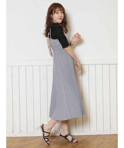 dazzlin（ダズリン）の「バックリボンパワショル5分袖トップス（Tシャツ/カットソー・レディース・ブルー/ミント/ブラック/オフホワイト/ブラウン/モカ/ネイビー・FREE）」の12枚目の写真