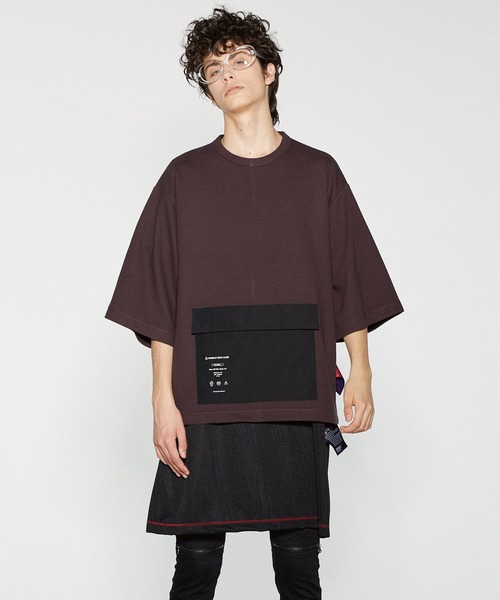 SHAREEF(シャリーフ)の「BLOCK JQ S/S POCKET T(Tシャツ/カットソー・メンズ・ホワイト/ブラック/ブラウン/ダークグリーン・1/2/3)」の3枚目の写真