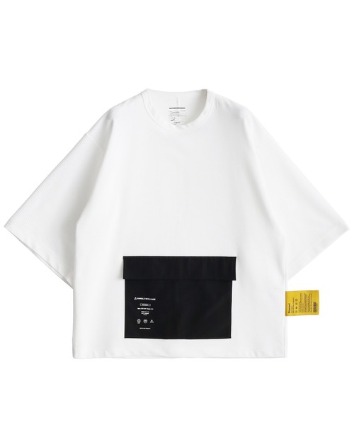 SHAREEF(シャリーフ)の「BLOCK JQ S/S POCKET T(Tシャツ/カットソー・メンズ・ホワイト/ブラック/ブラウン/ダークグリーン・1/2/3)」の2枚目の写真