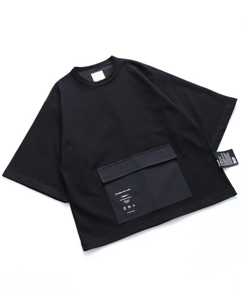 SHAREEF(シャリーフ)の「BLOCK JQ S/S POCKET T(Tシャツ/カットソー・メンズ・ホワイト/ブラック/ブラウン/ダークグリーン・1/2/3)」の6枚目の写真