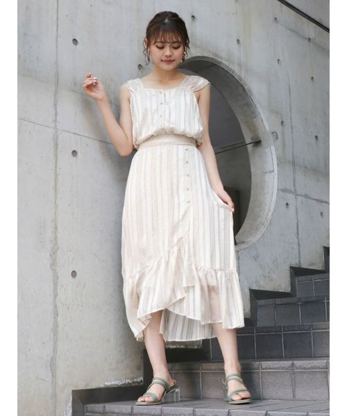 dazzlin（ダズリン）の「【セットアップ】フラワーレオパードセットアップ（ワンピース・レディース・ピンク/イエロー/アイボリー・FREE）」の13枚目の写真