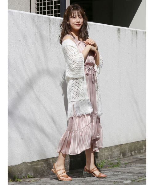 dazzlin（ダズリン）の「【セットアップ】フラワーレオパードセットアップ（ワンピース・レディース・ピンク/イエロー/アイボリー・FREE）」の16枚目の写真