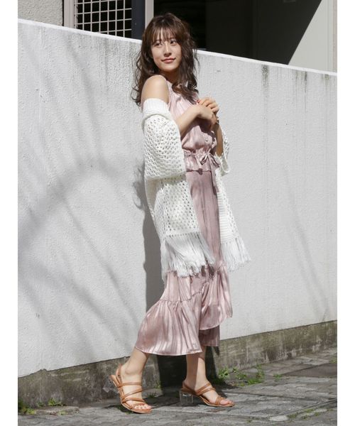 dazzlin（ダズリン）の「【セットアップ】フラワーレオパードセットアップ（ワンピース・レディース・ピンク/イエロー/アイボリー・FREE）」の17枚目の写真