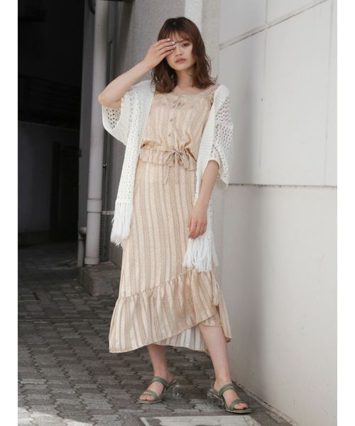 dazzlin（ダズリン）の「【セットアップ】フラワーレオパードセットアップ（ワンピース・レディース・ピンク/イエロー/アイボリー・FREE）」の18枚目の写真