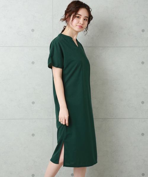 MARLENE JOBERT（マルレーヌ　ジョベル）の「キーネックワンピース（ワンピース・レディース・ブラック/ネイビー/グリーン・M）」の22枚目の写真