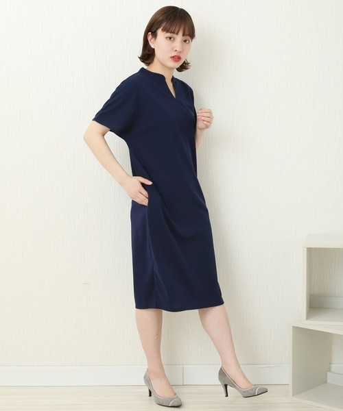 MARLENE JOBERT（マルレーヌ　ジョベル）の「キーネックワンピース（ワンピース・レディース・ブラック/ネイビー/グリーン・M）」の15枚目の写真