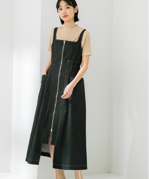 STUDIOUS（ステュディオス）の「【STUDIOUS】ヴィンテージクロスジャンスカ（ワンピース・レディース・ブラック/ベージュ・FREE）」の19枚目の写真