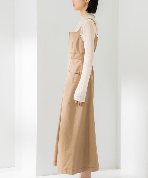 STUDIOUS（ステュディオス）の「【STUDIOUS】ヴィンテージクロスジャンスカ（ワンピース・レディース・ブラック/ベージュ・FREE）」の4枚目の写真