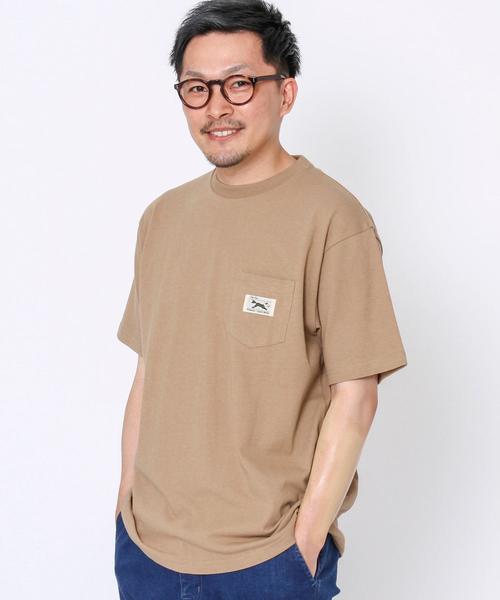 PENNEYS（ぺニーズ）の「PENNEYS（ペニーズ）別注ワンポイントポケットTシャツ（Tシャツ/カットソー・メンズ・ベージュ/ホワイト/ダークグリーン/ブラック・X-LARGE/LARGE/SMALL/MEDIUM）」の3枚目の写真